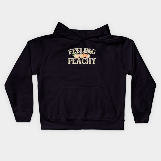 Feeling Peachy peaches georgia Kids Hoodie by bubbsnugg